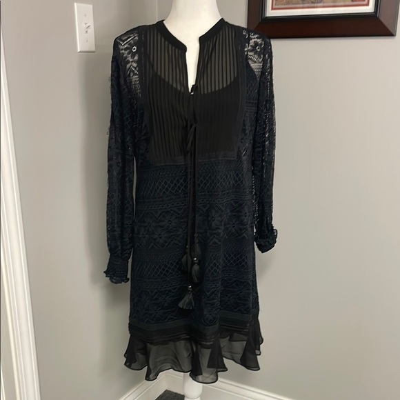 Sundance Dresses & Skirts - Sundance Navy Blue Lace Knee Length Dress Boho Bohemian Size Small Petite NWT